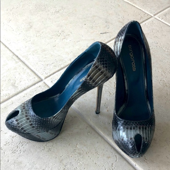 Sergio Rossi Shoes - Sergio Rossi Snakeskin Cachet Pumps